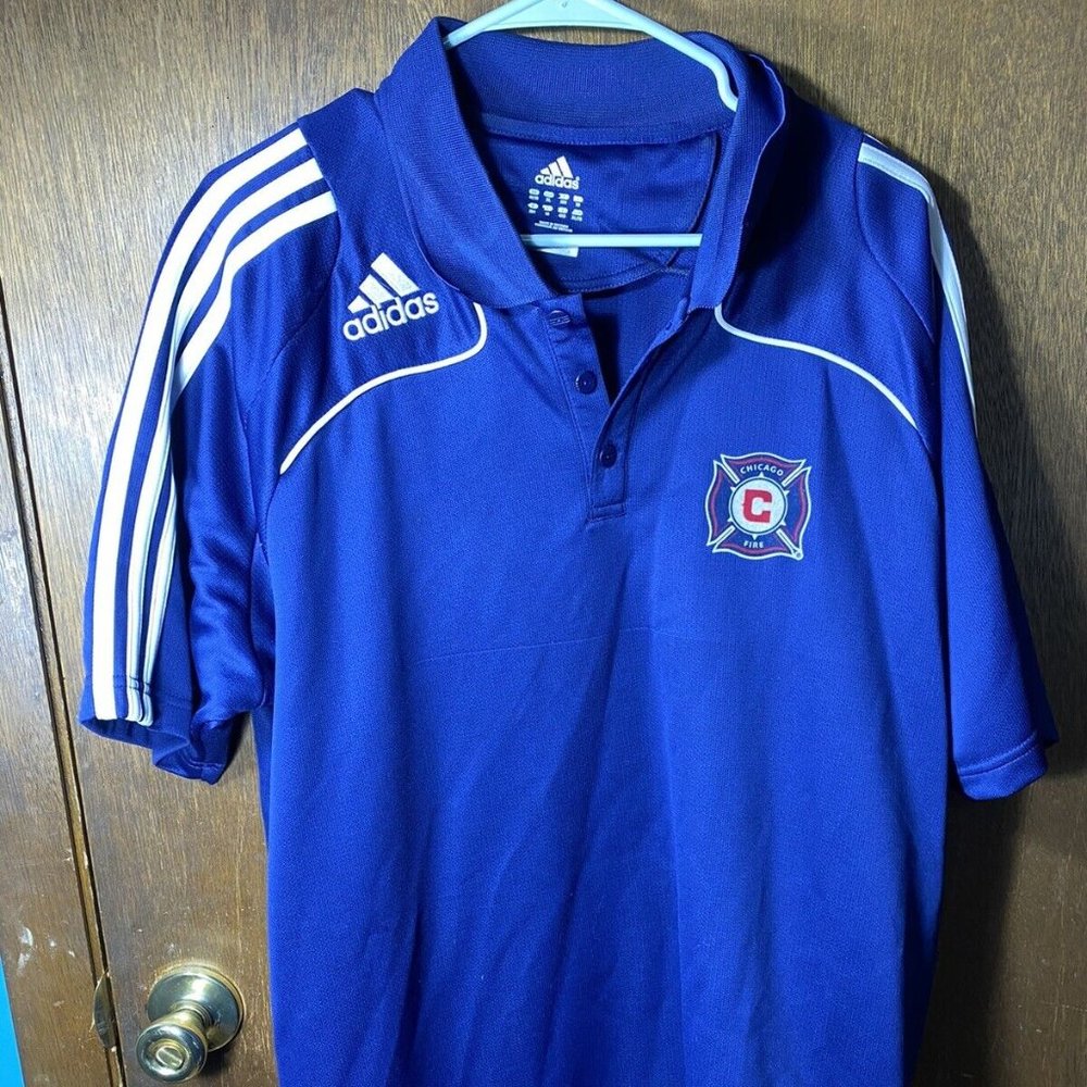 Adidas Chicago Fire Polo Jersey Shirt XL Blue